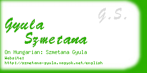 gyula szmetana business card